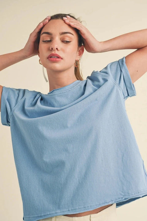Mali Baby Tee Short Sleeve Top Ocean