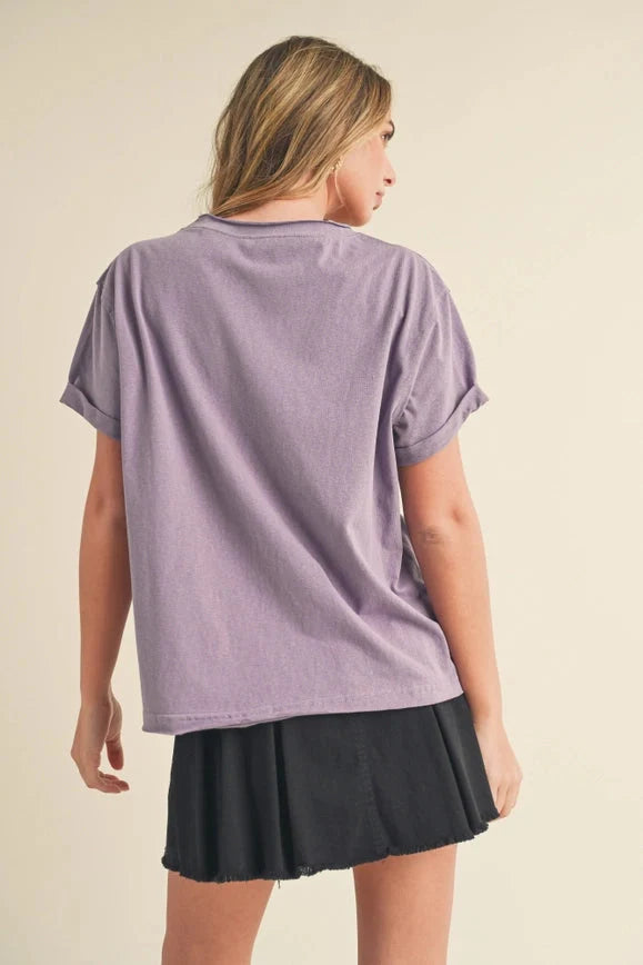 Mali Baby Tee Short Sleeve Top Plum