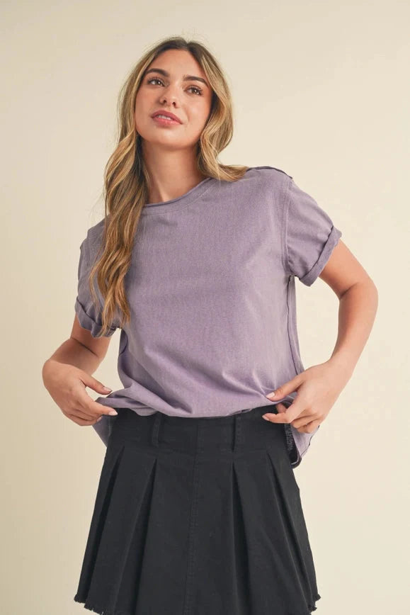Mali Baby Tee Short Sleeve Top Plum