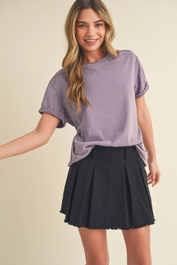 Mali Baby Tee Short Sleeve Top Plum