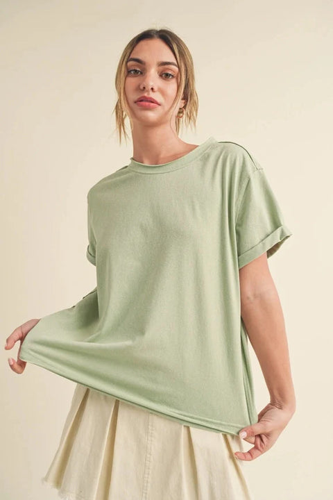 Mali Baby Tee Short Sleeve Top Sage