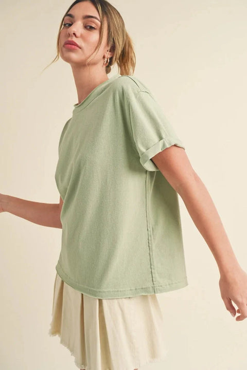 Mali Baby Tee Short Sleeve Top Sage