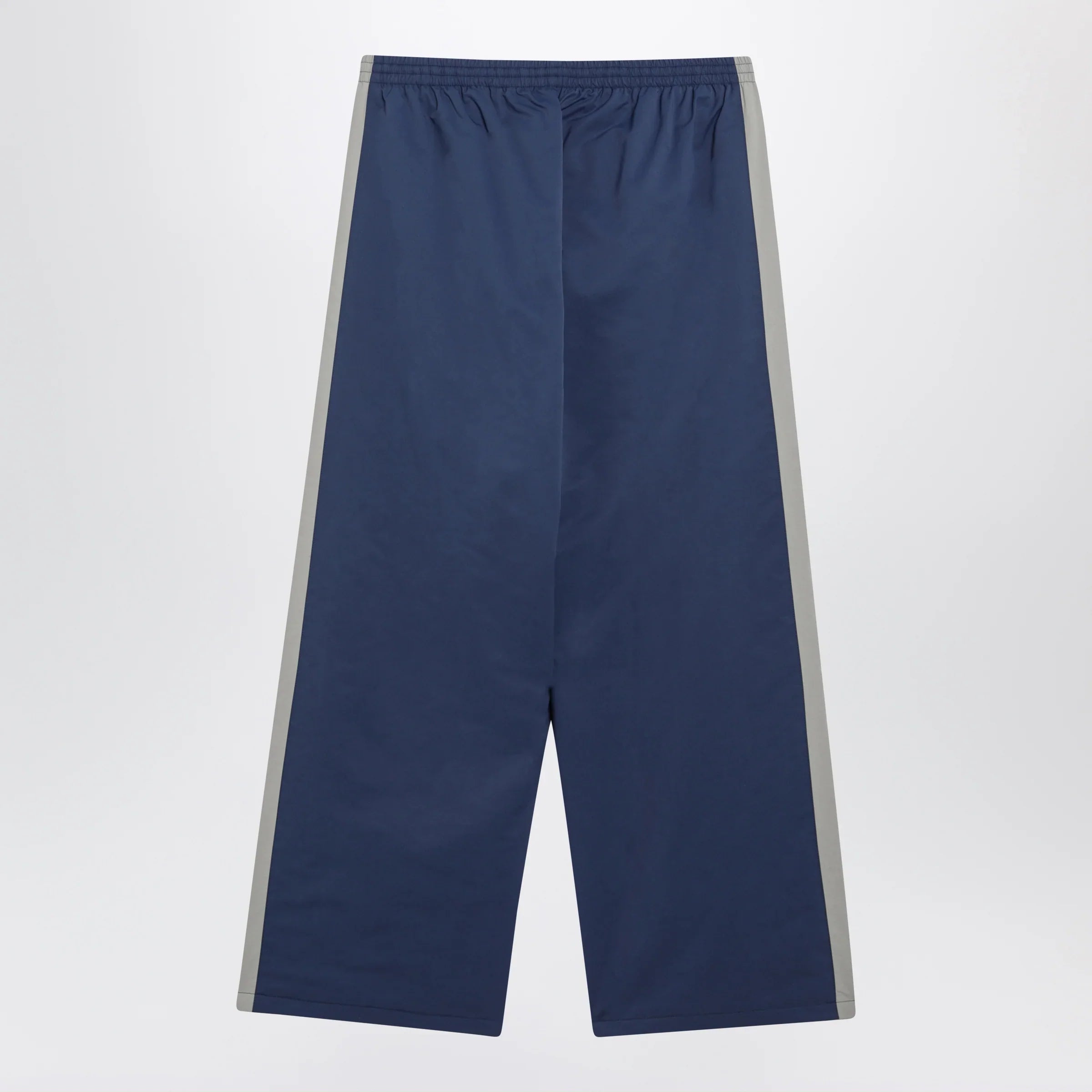 Marine Blue Washed Satin Track Pants Comfortable Everyday Wear