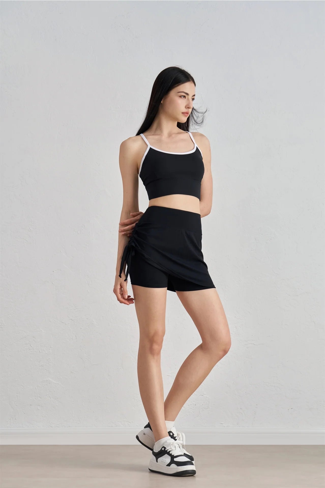 Melanie Colorcontrast Cami Top Sports Bra - Black