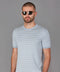 Mens 100% Ultra-Fine Cotton Knitted Pin Stripe T-Shirt