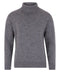 Mens British Wool Submariner Roll Neck Jumper Dark Grey Nepp