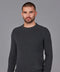 Mens Cotton Fisherman Rib Knit Jumper Anthracite