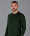 Mens Fisherman's British Wool Cable Jumper Loden Green