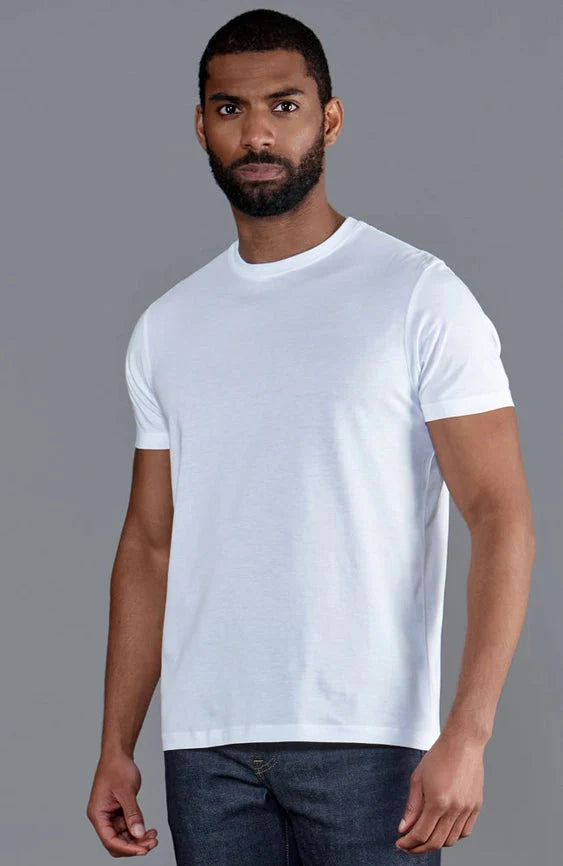 Mens Heavyweight Fitted Supima Cotton T-Shirt White