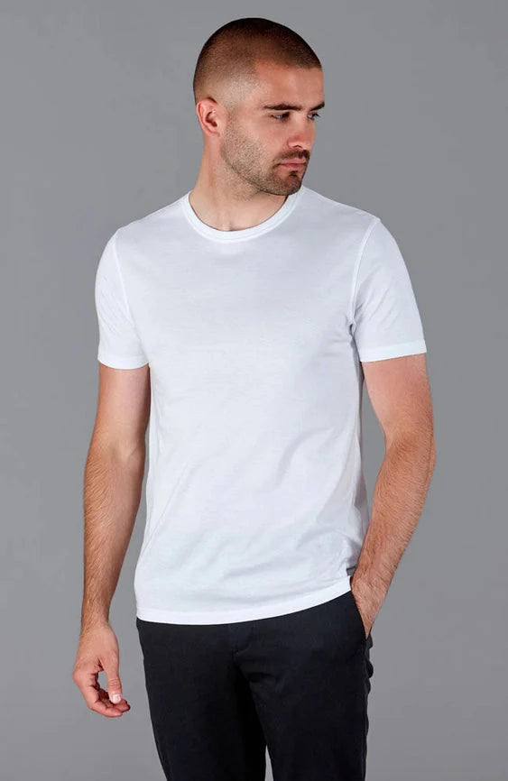 Mens Heavyweight Fitted Supima Cotton T-Shirt White