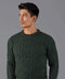 Mens Jarvis 100% British Wool Aran Cable Sweater