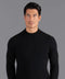 Mens Lambswool Narrow Mock Turtle Neck Jumper