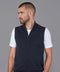 Mens Lightweight 100% Cotton Zip Through Gilet Navy