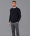 Mens Lightweight Cotton Fisherman Rib Jumper Navy