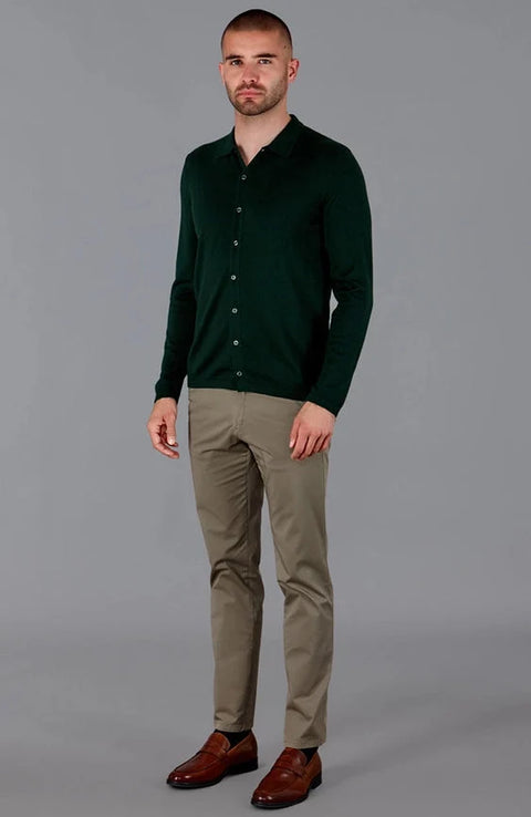 Mens Lightweight Extra Fine Merino Long Sleeve Shirt Navy