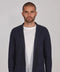 Mens Lightweight Organic Cotton Linen Knitted Blazer Navy and Black