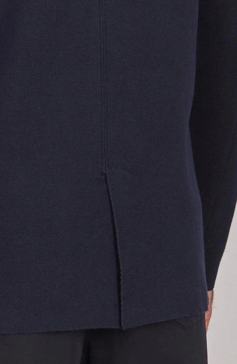 Mens Lightweight Organic Cotton Linen Knitted Blazer Navy and Black