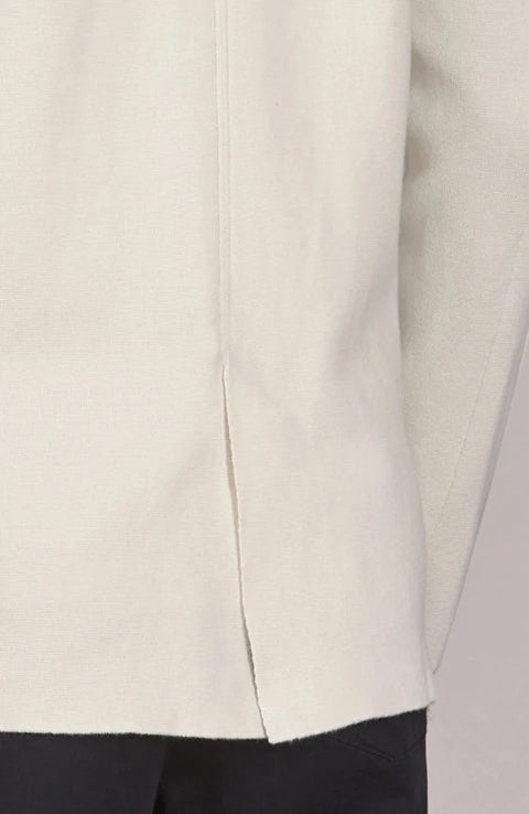 Mens Lightweight Organic Cotton Linen Knitted Blazer  Off White