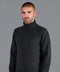 Mens Midweight Cotton Fitted Submariner Roll Neck Jumper Anthracite Grey