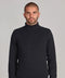 Mens Midweight Cotton Fitted Submariner Roll Neck Jumper Navy