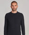 Mens Midweight Cotton Ribbed Crew Neck Jumper