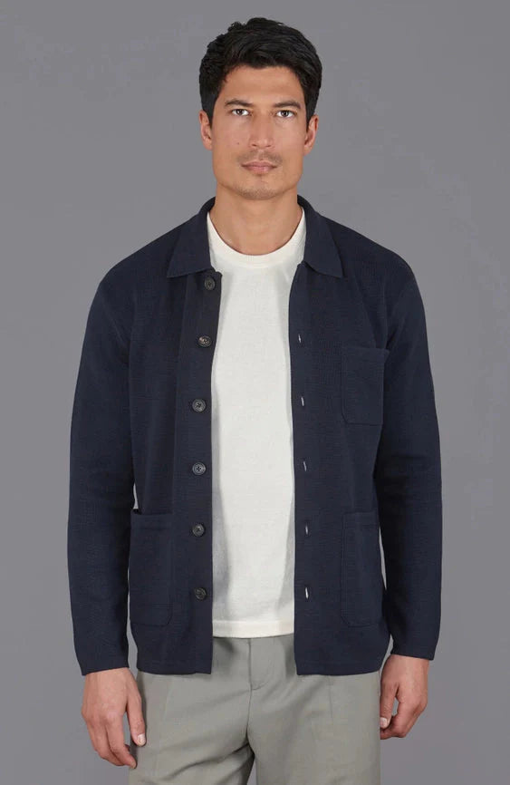 Mens Midweight Cotton Work Shirt Navy