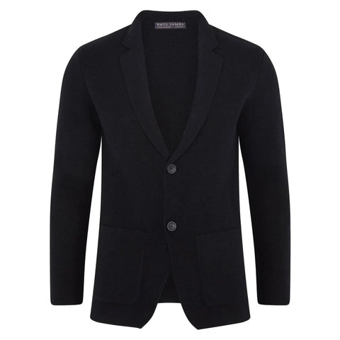 Mens Midweight Lambswool Knitted Blazer