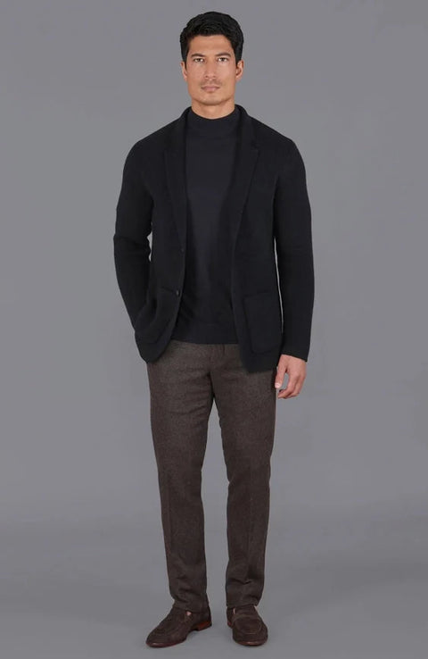 Mens Midweight Lambswool Knitted Blazer