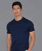 Mens Superfine Mercerised Cotton Knitted T-Shirt Navy