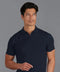 Mens Ultra Fine Cotton Buttonless Polo Shirt Navy