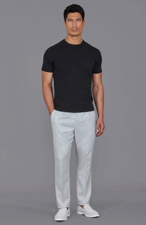 Mens Ultra Fine Cotton Knitted Pocket T-Shirt Black