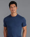 Mens Ultra Fine Cotton Knitted T-Shirt  Blue Melange