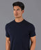 Mens Ultra Fine Cotton Knitted T-Shirt  Navy