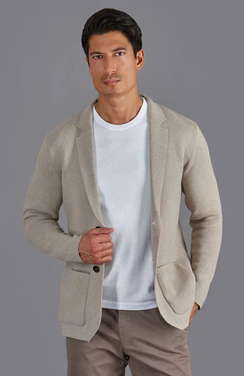 Mens Ultra Fine Cotton Knitted T-Shirt  White
