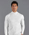 Mens Ultra Fine Cotton Mock Turtle Neck Jumper White