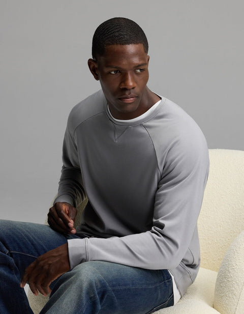 Men's Brushed Bamboo Pullover Crew