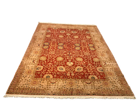 Sultanabad 100% wool Hand Made Rug - size 9" x 12"  (P)