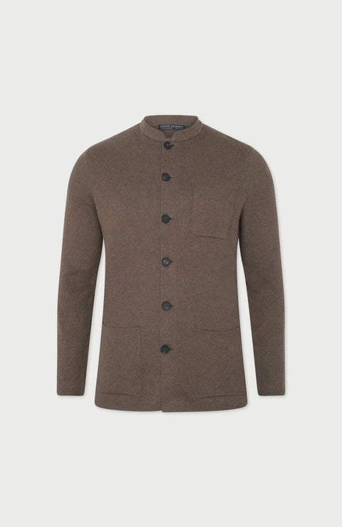 Midweight Cotton Knitted Nehru Jacket