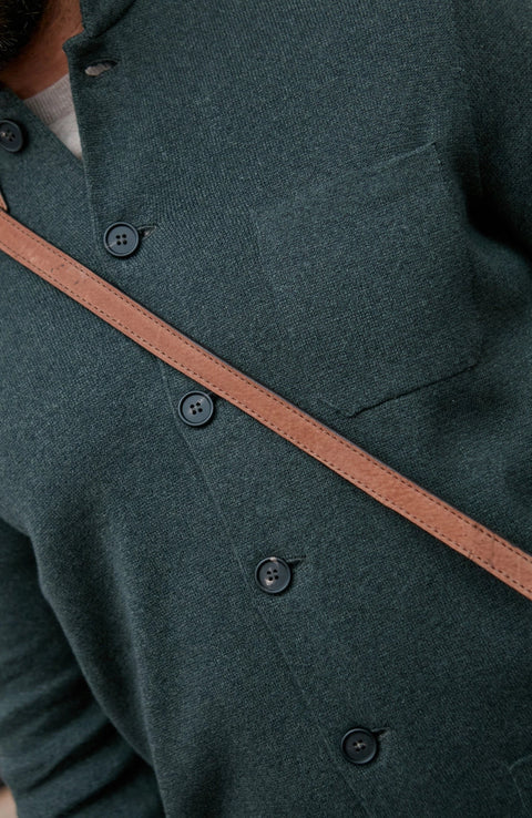 Midweight Cotton Knitted Nehru Jacket