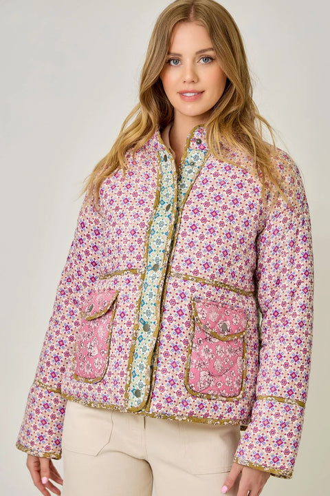 Mixed Media Quilted Jacket