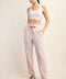 Modal Poly Span Jogger with Side Satin Detail Baby Pink