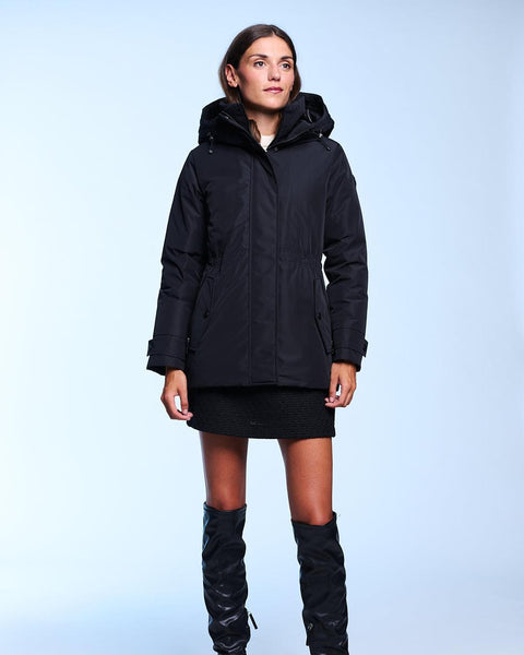 Niagara Short Parka With Fixed Hood With Drawstrings