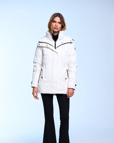 Niagara Short Parka With Fixed Hood With Drawstrings