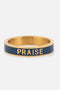 Navy Enamel Praise Ring