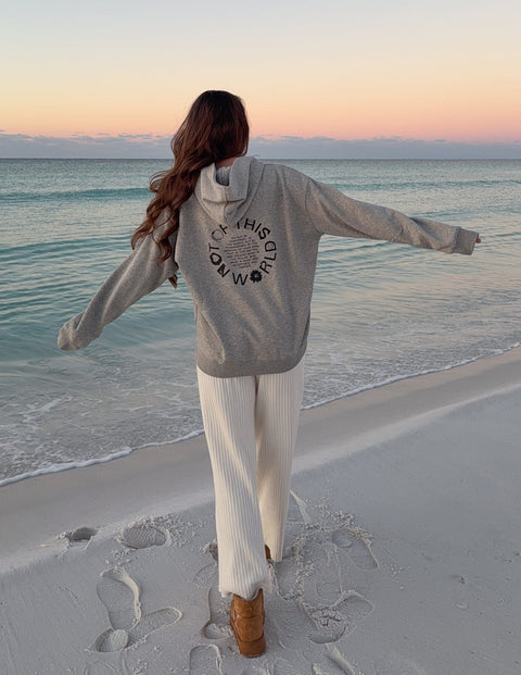 Not of This World Beige Unisex Hoodie