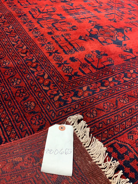 Terkaman Tribal Afghan Oriental Rug, size 8' 5"x 11' 7" (C)