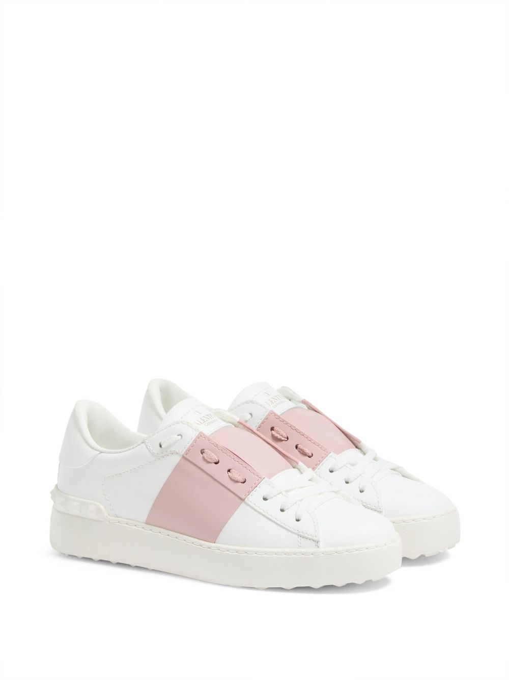 Open Calfskin Leather Sneakers for Comfort