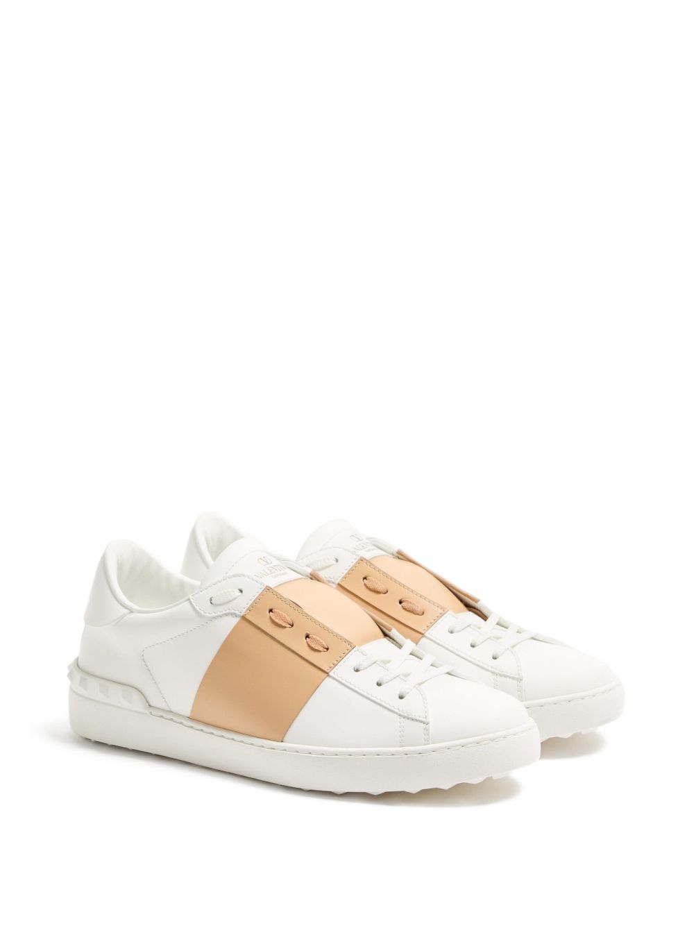 Open Calfskin Leather Sneakers for Everyday Comfort