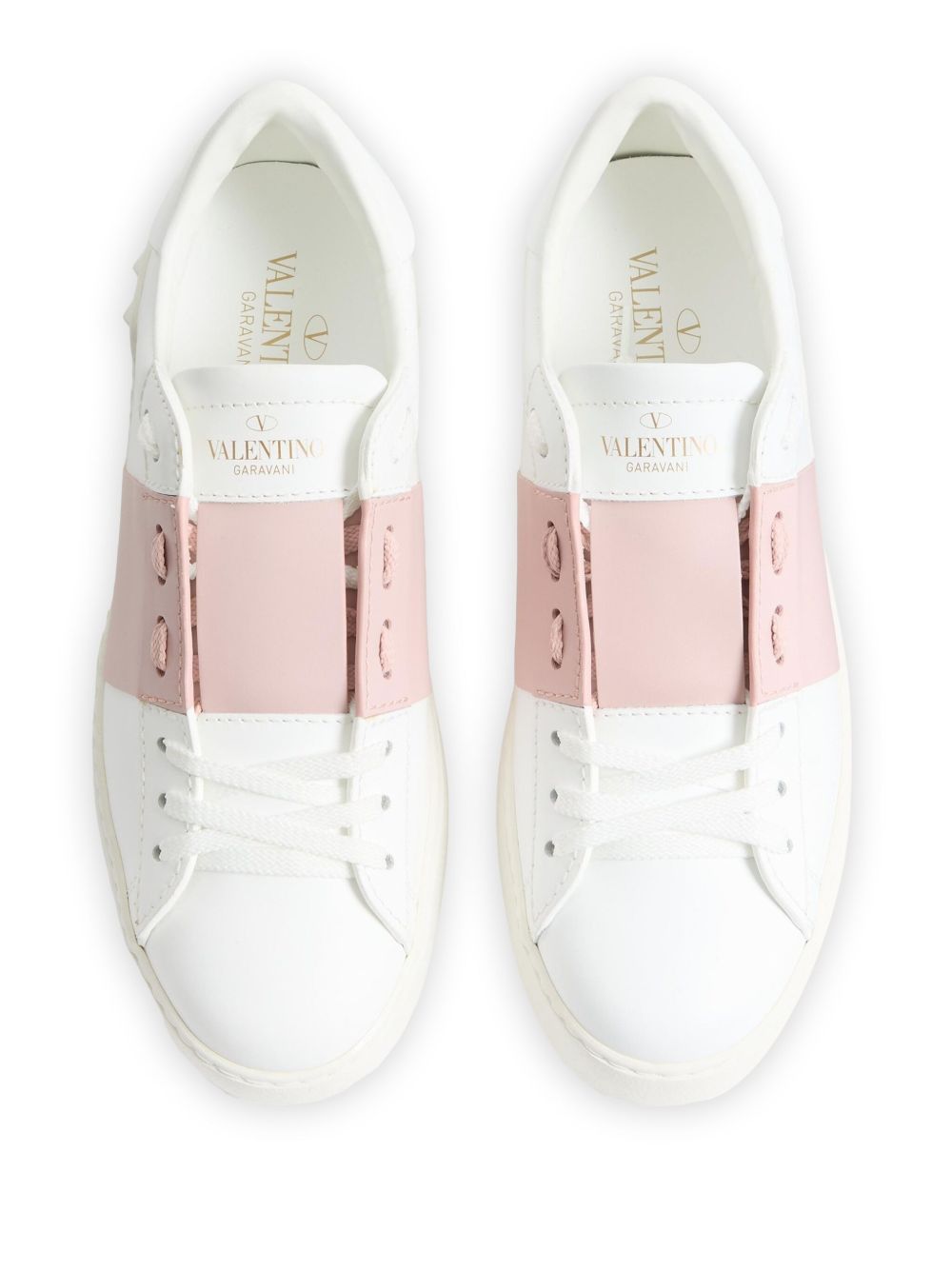 Open Calfskin Leather Sneakers for Comfort