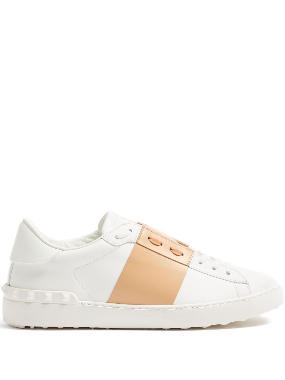 Open Calfskin Leather Sneakers for Everyday Comfort